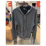 D&G Striped Zip-Up Hoodie, Size Medium