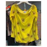 Virgos Lounge Embellished Yellow Top XS