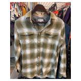 Sun + Stone Green Plaid Button Shirt, Small
