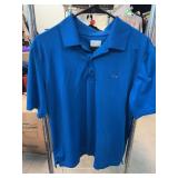 Greg Norman Blue Polo Shirt Size Medium