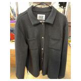 Muk Luks Quilted Black Jacket, Tall Large