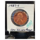 1987-S Lincoln Cent Gem Cameo Proof