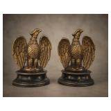 Gilt Eagle Figural Bookends