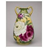 Hand-Painted Floral Porcelain Vase