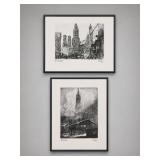Framed Etchings, Munich & Dresden
