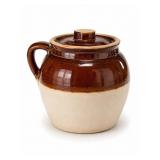 Two Gallon Stoneware Crock With Lid