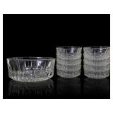 Arcoroc Diamant Serve Bowl and 8 Berry Bowls