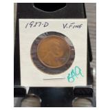 1927-D Lincoln Wheat Cent, Very Fine