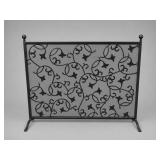 Black Metal Fireplace Screen