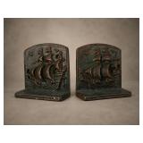 Novelty Mfg Co Cast Iron Ship Bookends