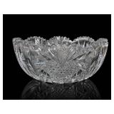 Cut Glass Crystal Serving Bowl