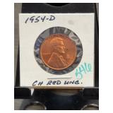 1954-D Lincoln Wheat Cent Red UNC