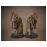 Bronze Horse Head Bookends