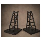Pottery Barn Cast Iron Ladder Bookends
