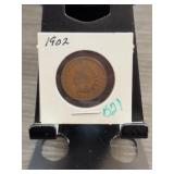 1902 Indian Head One Cent Coin