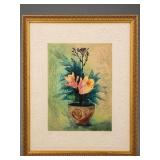 Placid Flowers Intaglio by Mikulas Kravjansky
