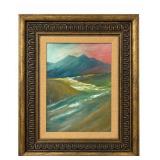Unsigned Oil on Board Landscape Painting