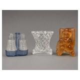Three Assorted Pressed Glass Items