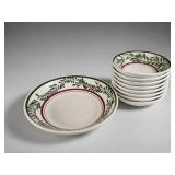 Williams Sonoma Olive Leaf 9-Piece Plate Set