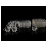 Federal Glass Yorktown Snack Trays and Cups
