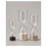 Three Glass Hourglasses