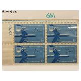 1957 US Air Mail Plate Block C46 6c Mint NH