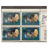 1973 Robinson Jeffers 8Â¢ Stamp Plate Block