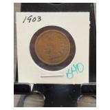 1903 Indian Head One Cent Coin