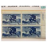 1959 Alaska Airmail Plate Block C53 MNH