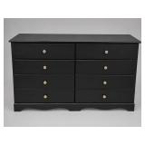 Black 6-Drawer Dresser, Wood, 48" x 38"