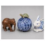 Blue and White Porcelain Bunny Bank More