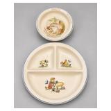 Vintage Childï¿½s Divided Plate and Bowl Set