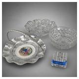 Glass Bowls, Ring Holder, and Farber & Shlevin