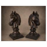 Resin Horse Head Bookends