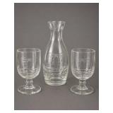 La Rochï¿½re Dragonfly Carafe and Goblets
