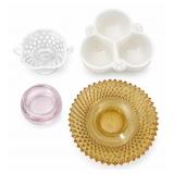 Colored and Milk Glass Dishes