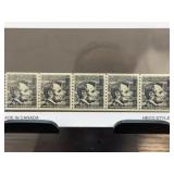 US #1303 4c Lincoln Mint Coil Stamps Strip