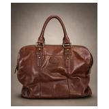 Fossil Brown Leather Satchel Bag