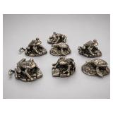 6 Metal Animal Figures