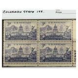 1951 Colorado Statehood 3Â¢ Plate Block