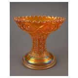 Imperial Marigold Carnival Glass Punch Bowl Base