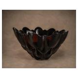 Indiana Glass Regal Black Tulip Bowl
