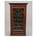 Ethan Allen Wood and Metal Display Cabinet