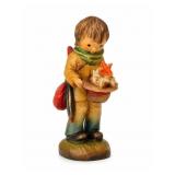 Anri Wood Figurine of Boy with Stars