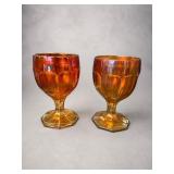 1920s Marigold Colonial Pattern Goblets Set