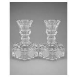 Fostoria Coin Glass Avon Candle Holders Set