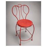 Red Metal Decorative Barstool Chair