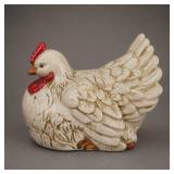 Large Ceramic Hen Figurine