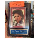 Signed Dr. Leah Brahms Star Trek Plaque