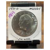 1971-D Eisenhower Dollar Graded MS63/64